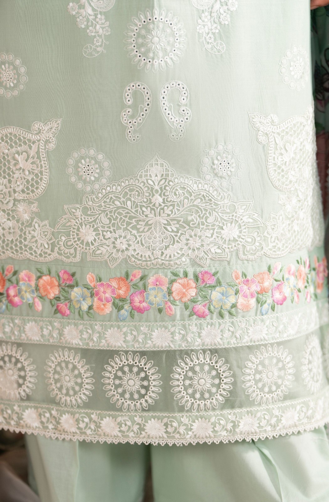 Karma Collection 3 Piece Stitched Embroidery Suit – KC-1583-Soft Green