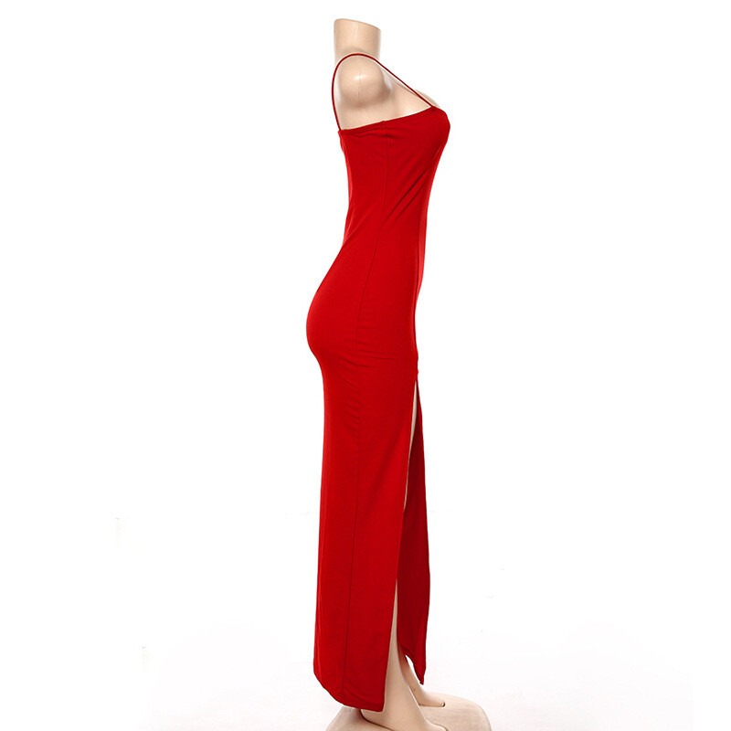 Sexy Womens Elegant Dress High Split Sleeveless Bodycon Cocktail Evening Party