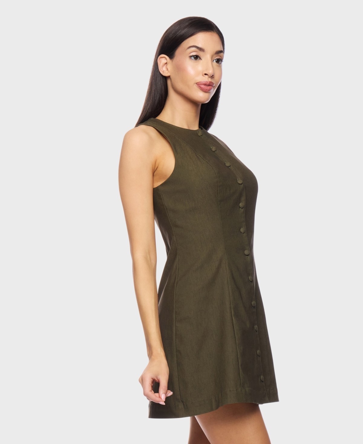Alex & Sophia Juniors’ Sleeveless Button Down Dress – Green Size 5/6 NWT