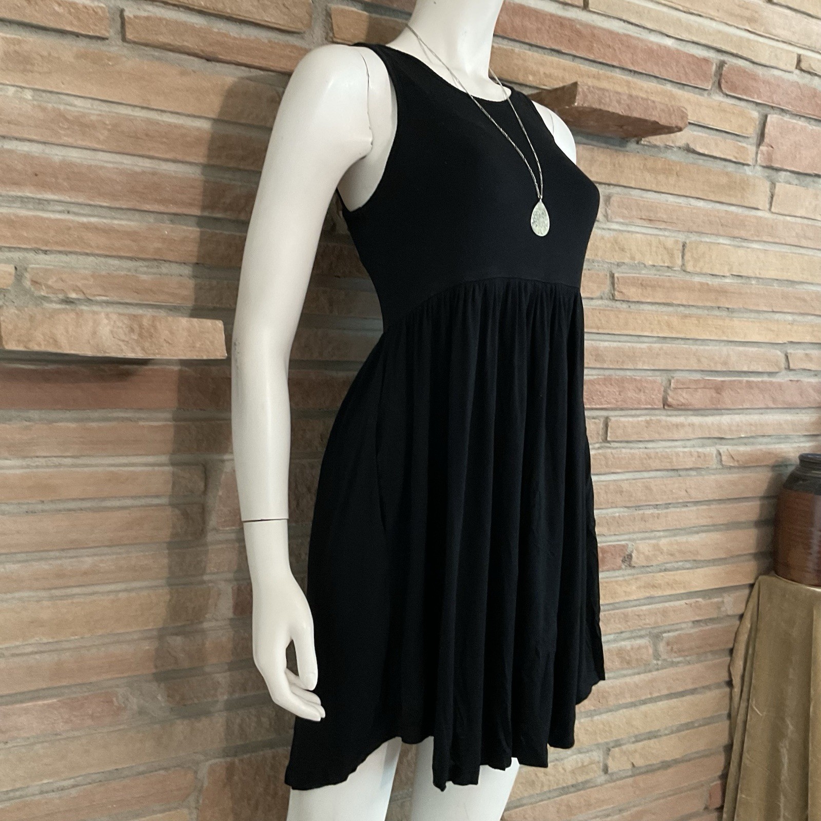 HiMONE Black Stretch Tank Dress XS