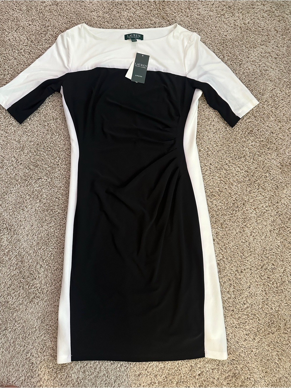 Ralph Lauren Colorblock Sheath Dress Size 10 NWT