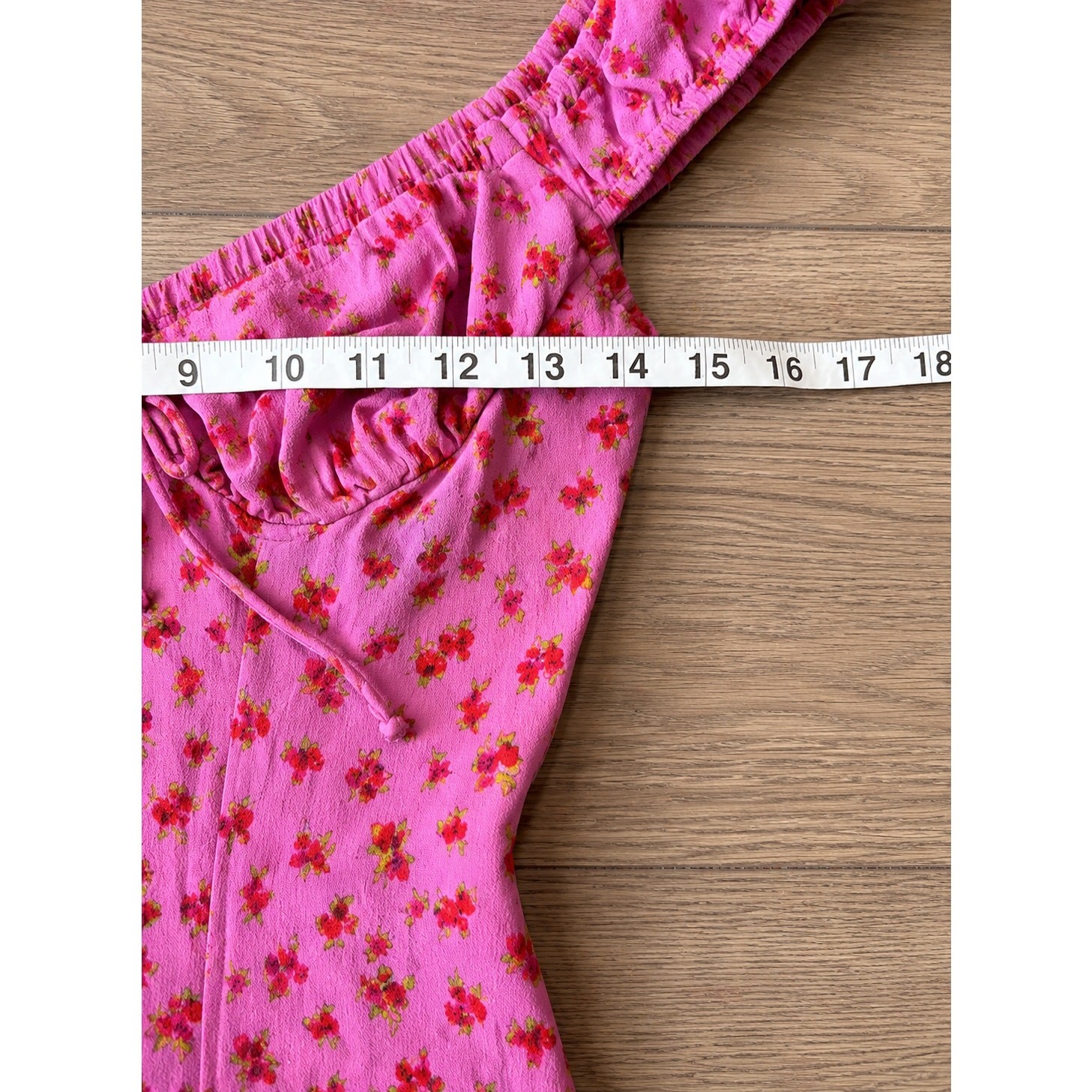 Pink Cottagecore Floral Mini Dress Size S Rouged Babydoll Barbiecore Coquette