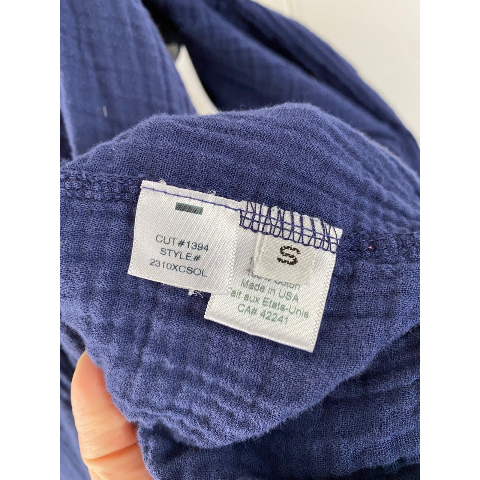 Stark X Womens Size Small Blue Double Gauze Cotton Ruffle Hem Mini Dress Coastal