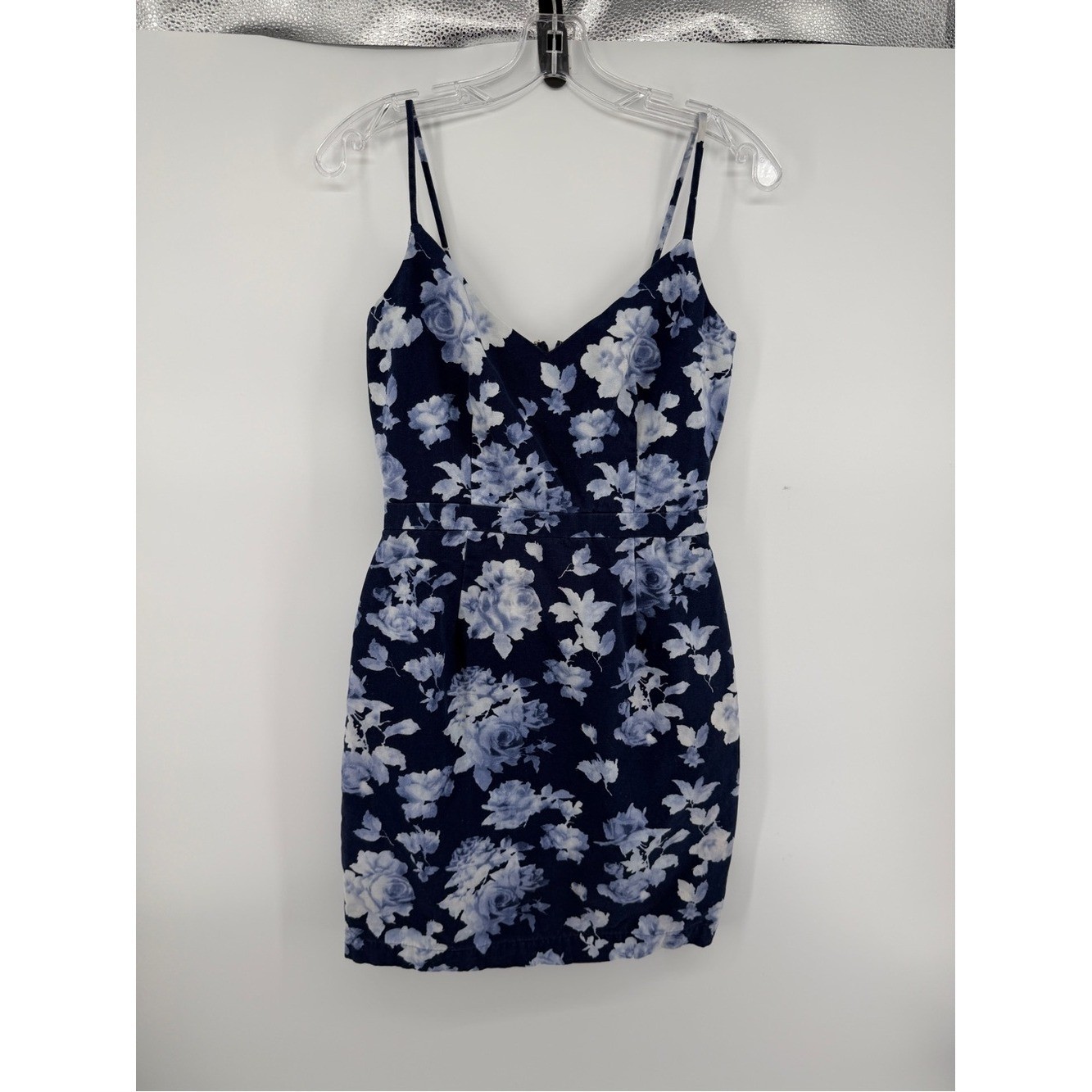 Joie Coquette Cottagecore Soft Navy Floral Linen Blend Cami Mini Dress SzS