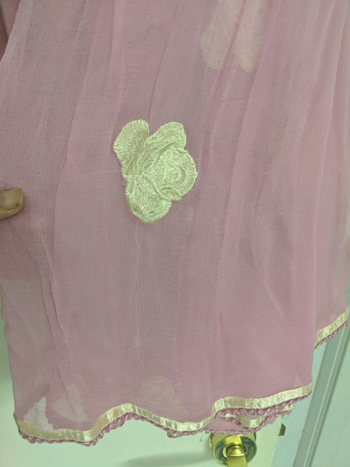 pakistani Shalwar Suit indian Green Shalwaar kameez Pink Beaded embroidered S8