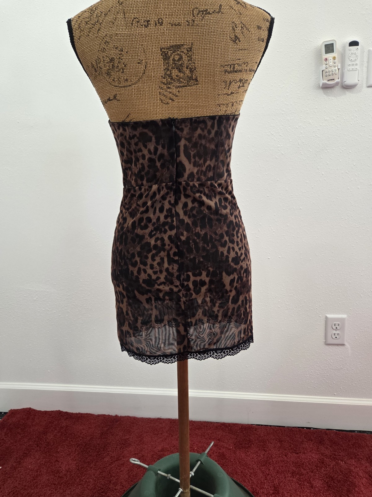 NWT Current Mood Dolls Kill Cheetah Print Mini Dress With Front Hook Closure