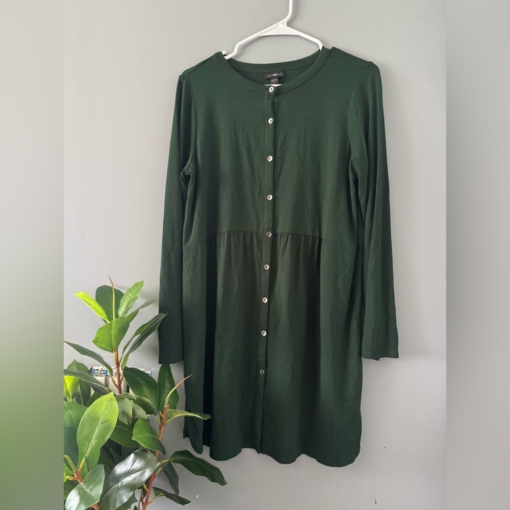 Green Button-Down Dress