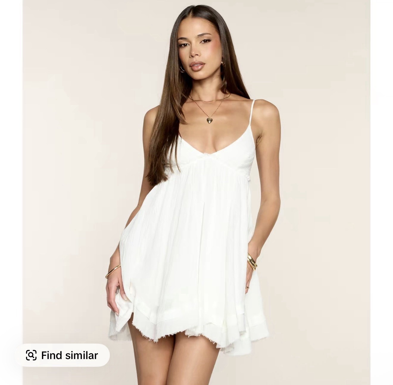Windsor Women’s M White Effortless Mini Babydoll Dress