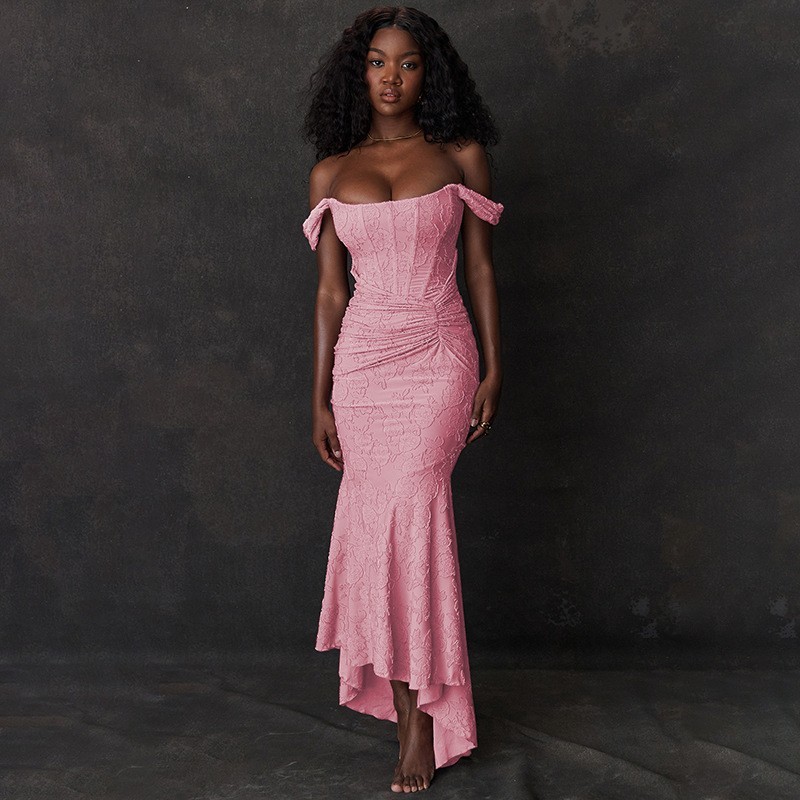 Mozision Off-shoulder Backless Sexy Evening Dress For Women Purple Sleeveless St