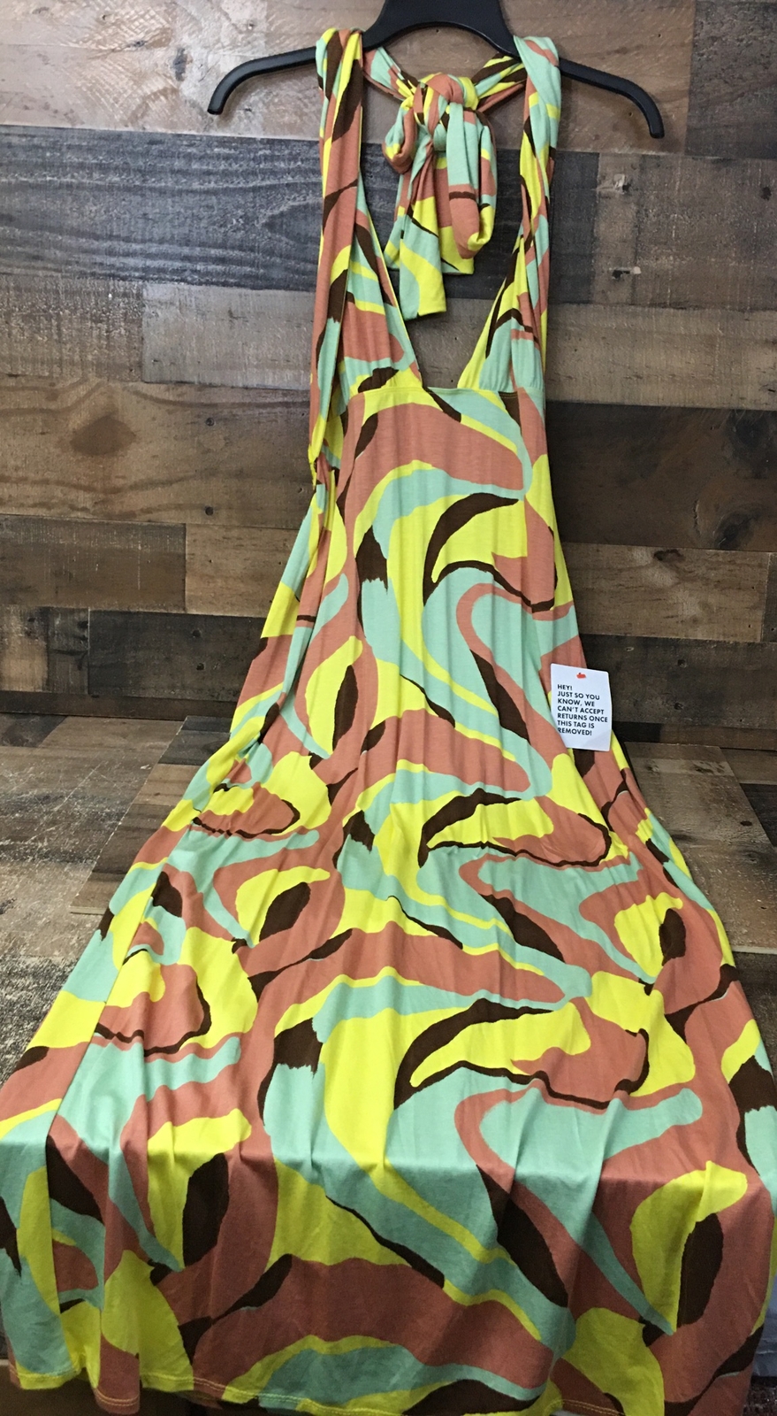 Cisos Design Maxi Dress Women 14 Halter Top Stretch Boho Retro Beach Summer