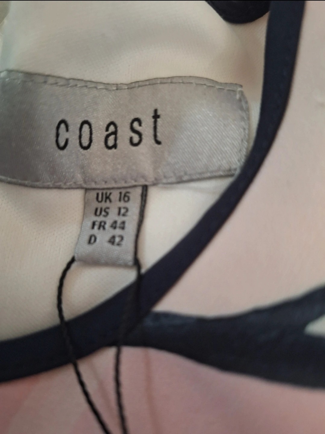 Coast Abstract Print Pencil Dress Pink UK 16 Wedding Cruise Races Holiday VGC