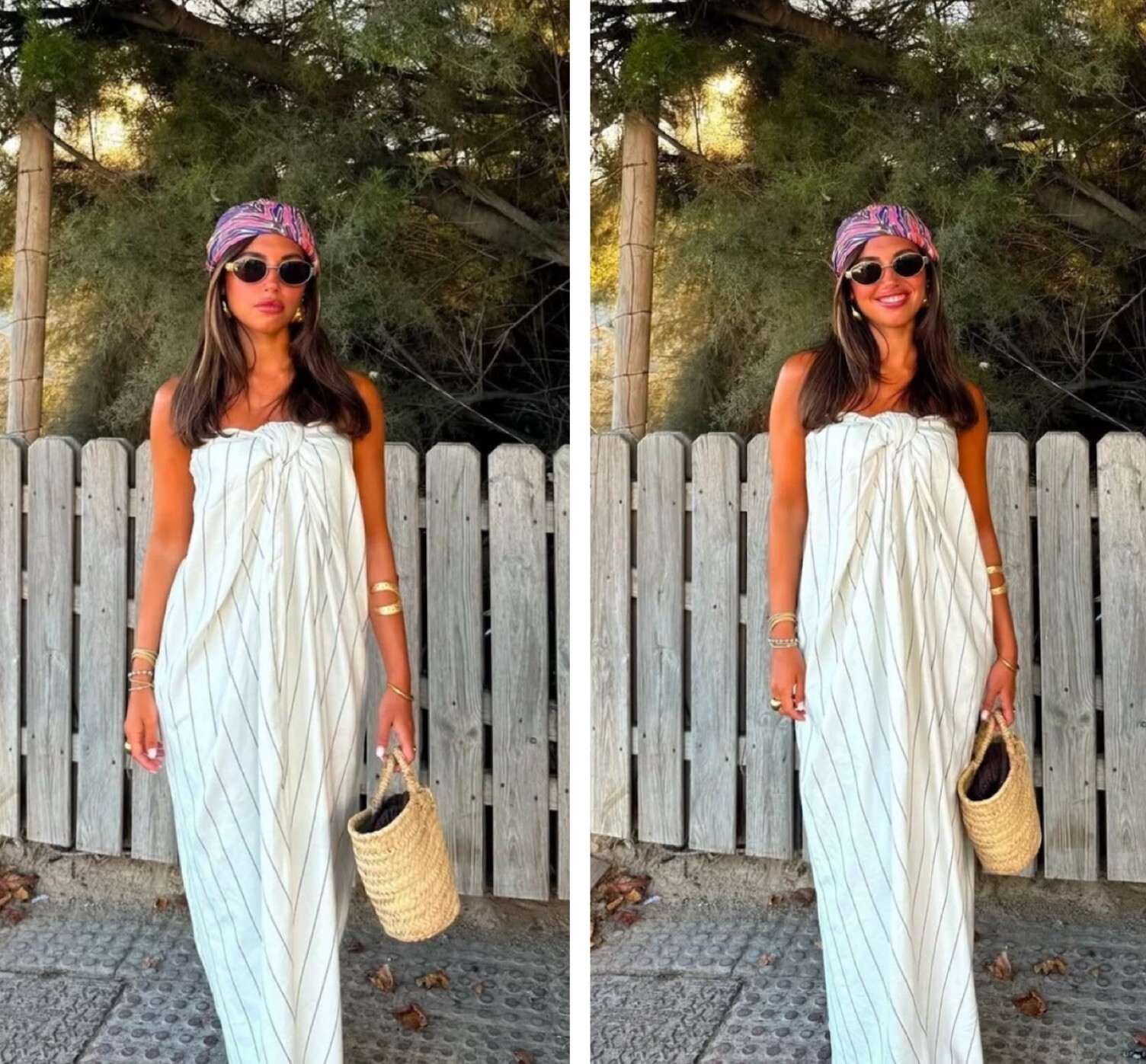 ZARA WOMAN NWT $89 KNOTTED STRIPED MIDI DRESS STRIPED WHITE | 1058/033 ALL SIZES