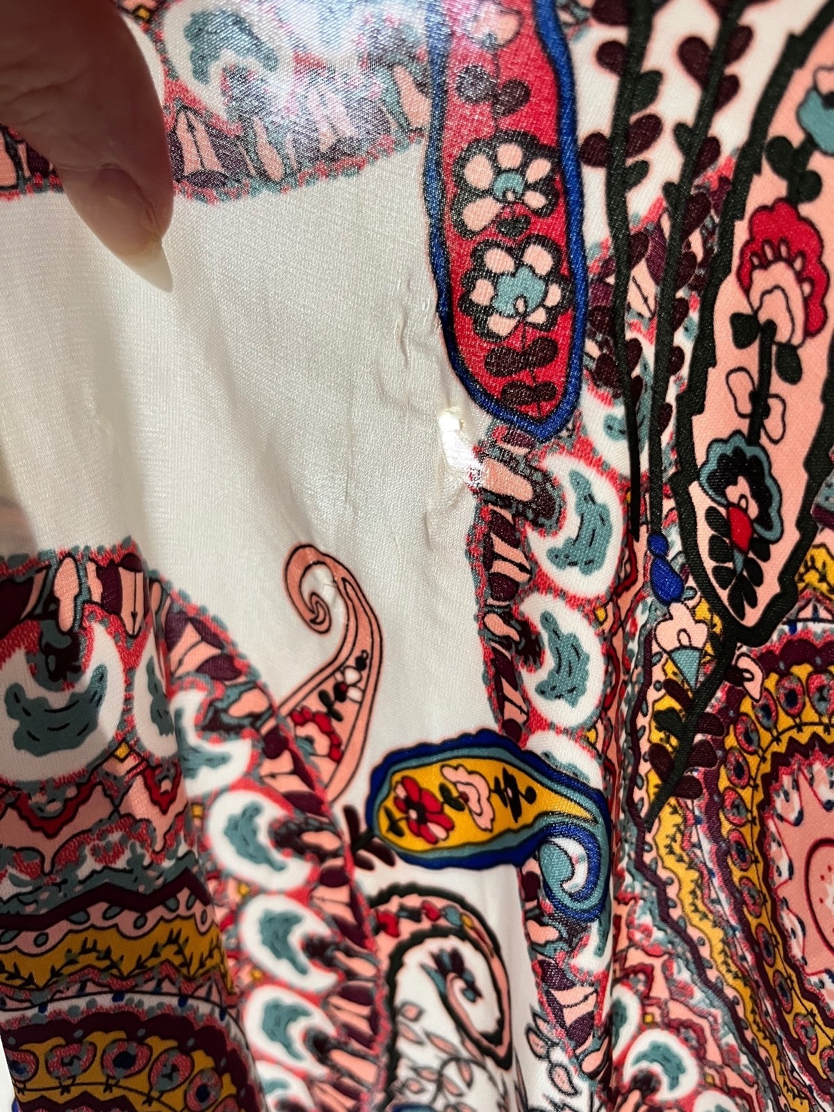 Apricot Cream Paisley Halterneck Smock Maxi Dress – Size 14