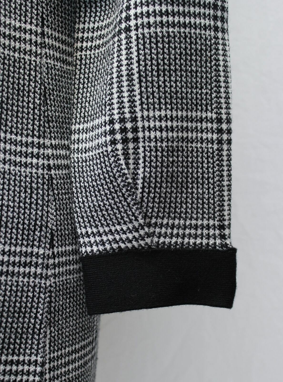 Peter Millar Black White Wool Plaid Turtleneck Sweater Dress Size M