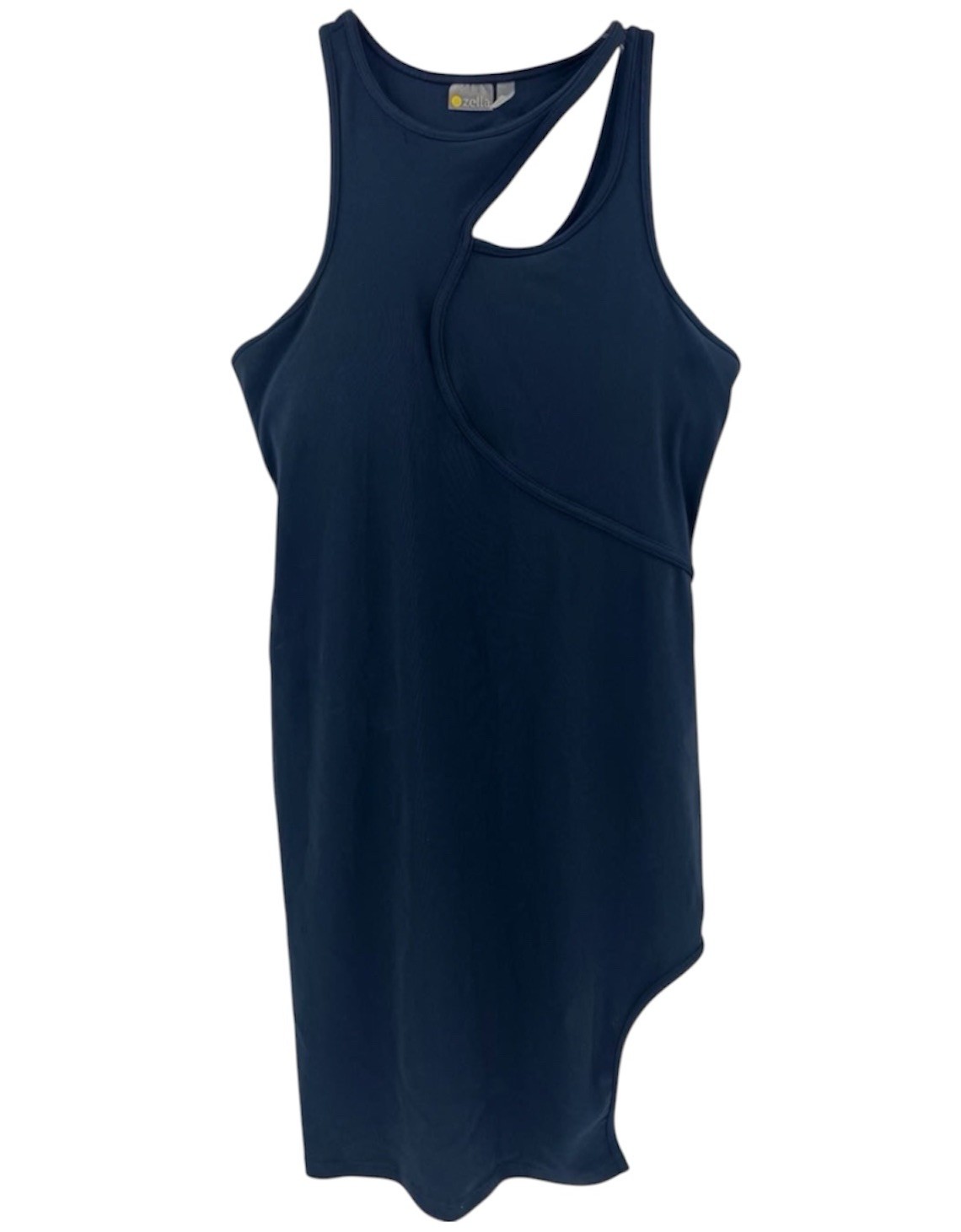 Zella Yoga Studio Cutout Bodycon Tank Dress XL Navy Sapphire NWT *FLAW