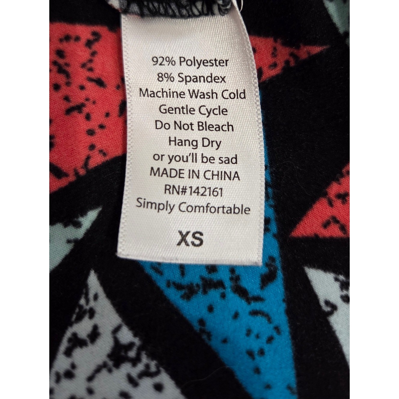 LuLaRoe Geometric Midi Dress in Black, Coral, Teal & White