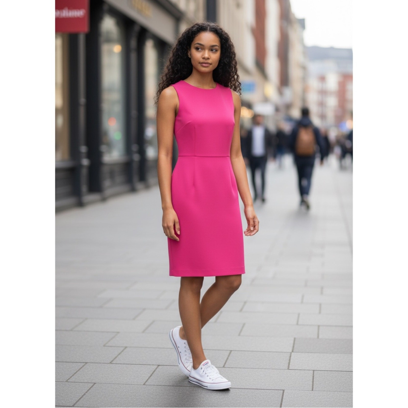 Diane Von Furstenberg DVF Carrie Pink Sheath Dress Size 10