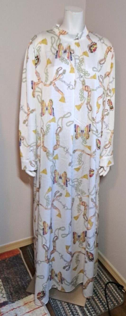 REFKA Maxi Modest Dress Women’s 16 EU 48 Butterfly Equestrian Caftan FITS XXL 3X