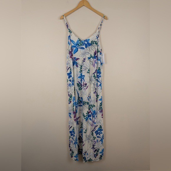 Isabel Maternity by Ingrid & Isabel Tie-Back Floral Maxi Boho Dress NWT