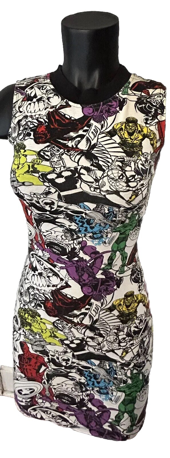 Marvel Comics Small Tank BodyCon Fitted Stretch Dress RN 71868 Hero’s & Villains