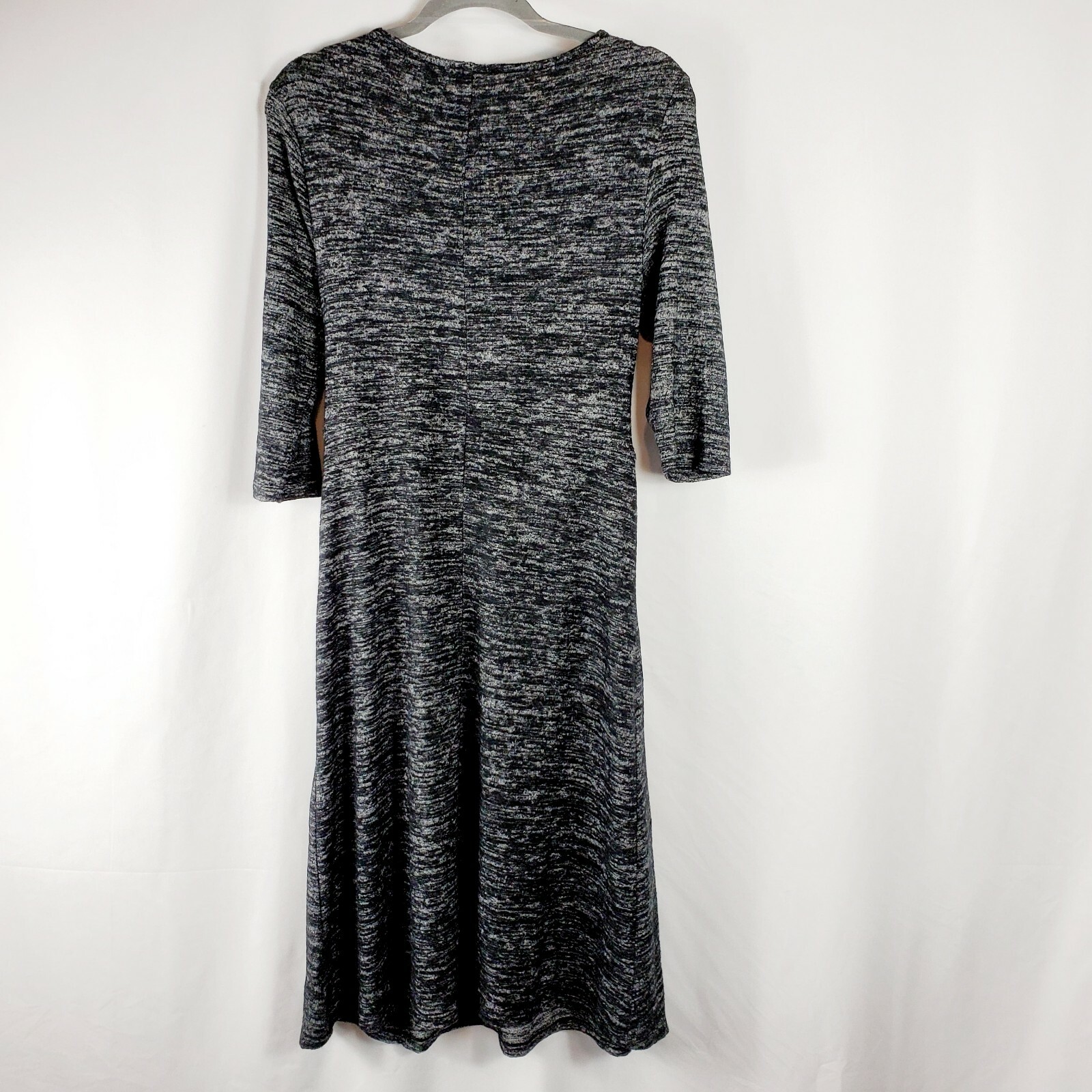 Isabel Maternity By Ingrid & Isabel Dress Black Marble Belted 3/4 Sleeve Size XL