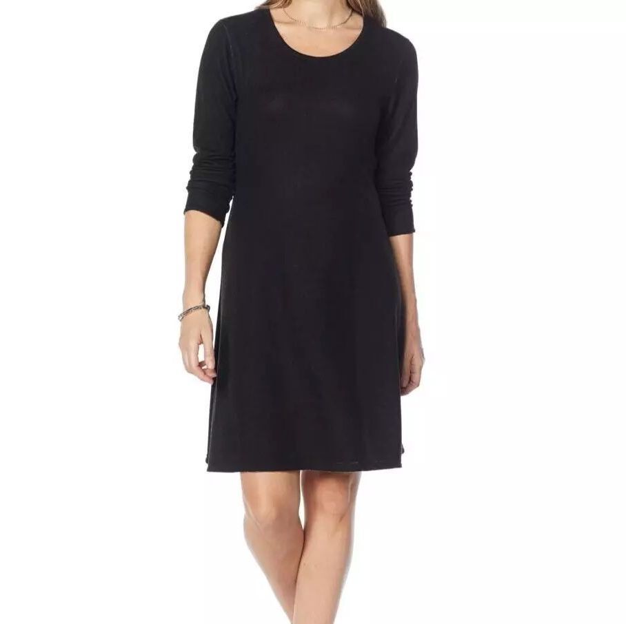 Laila Ali Reversible Long-Sleeves Swing Dress Size 1X Tawny Port Butterfly