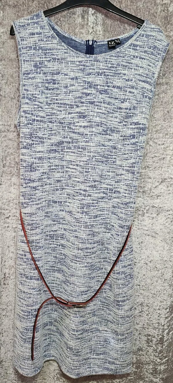 Izabel london blue dress with belt size uk 14