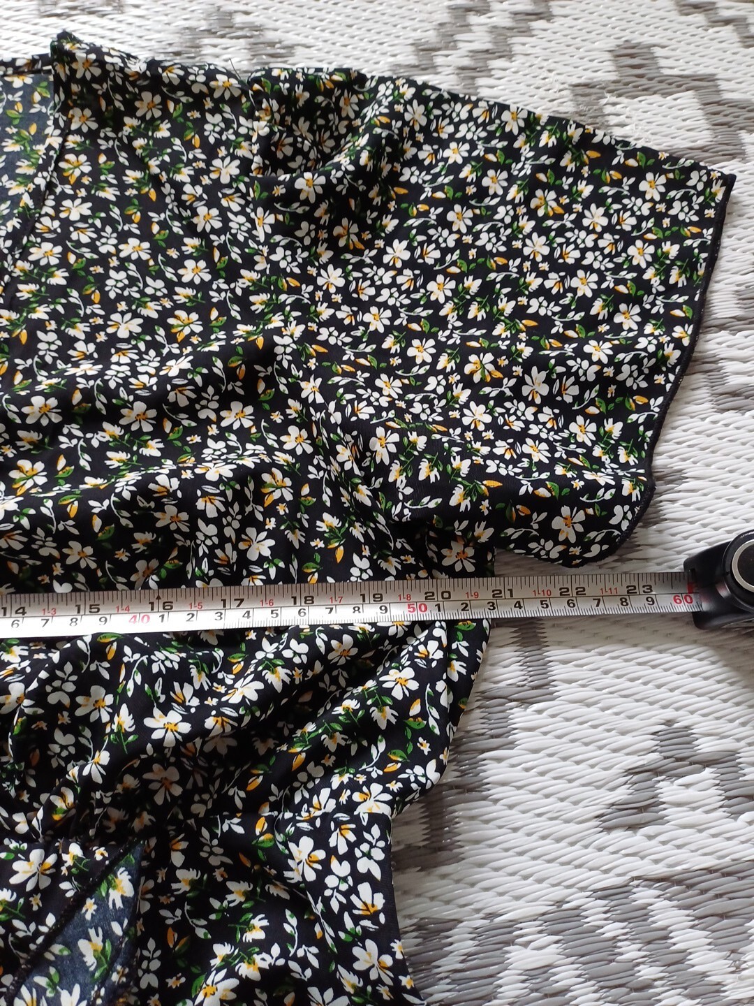 Pretty Ditsy Floral Ruffle Front Waterfall Floaty summer👗 Dress 0XL 16 18