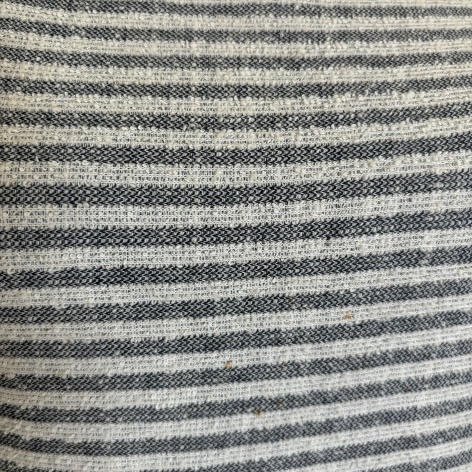 Disigual Jackson Boucle Stripe Gray White Dress Lace Applique Stretch Size XL