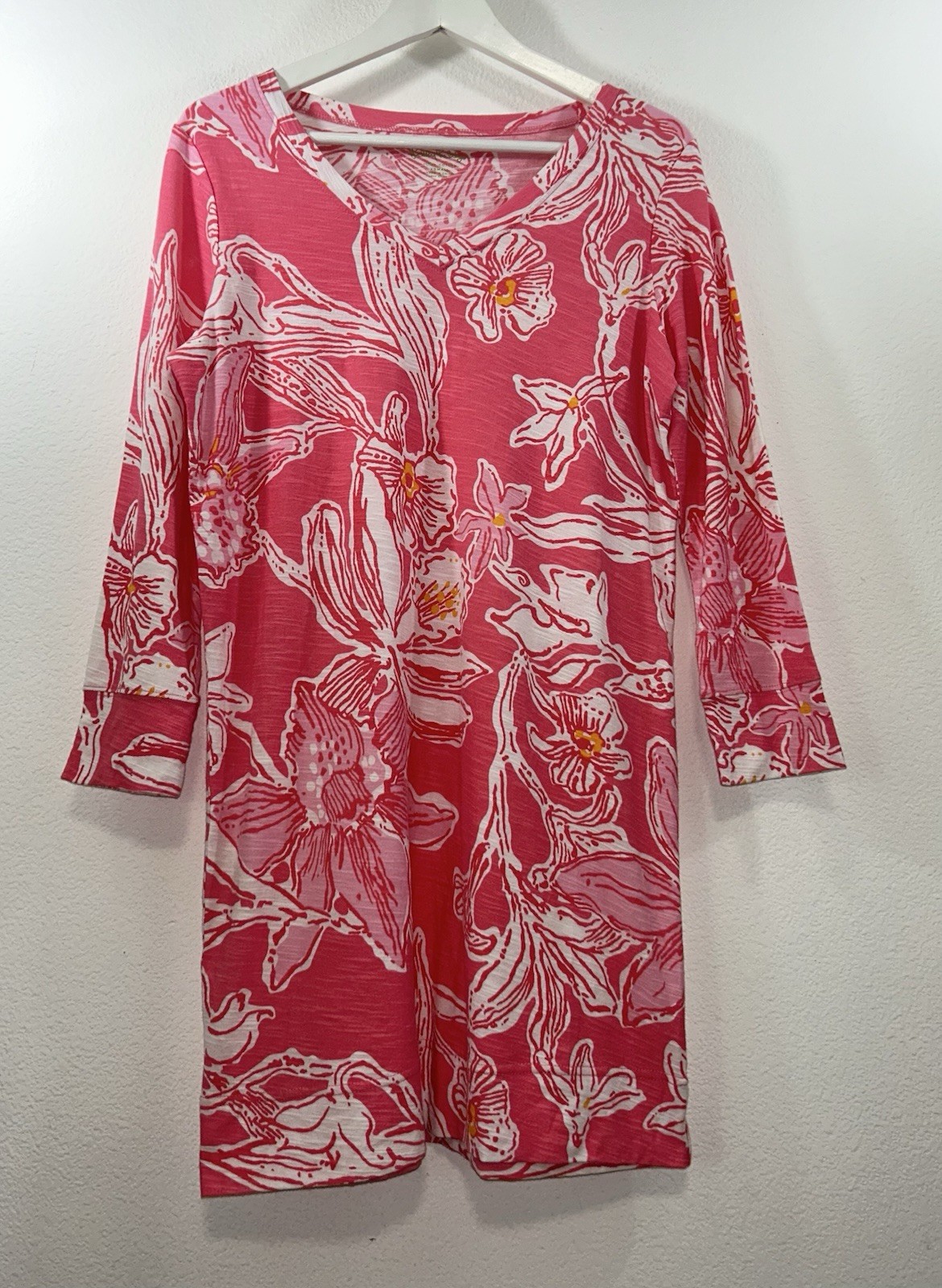 Lilly Pulitzer Shift Dress Size XS Salmon Pink White Glamorous Life Corine Dress