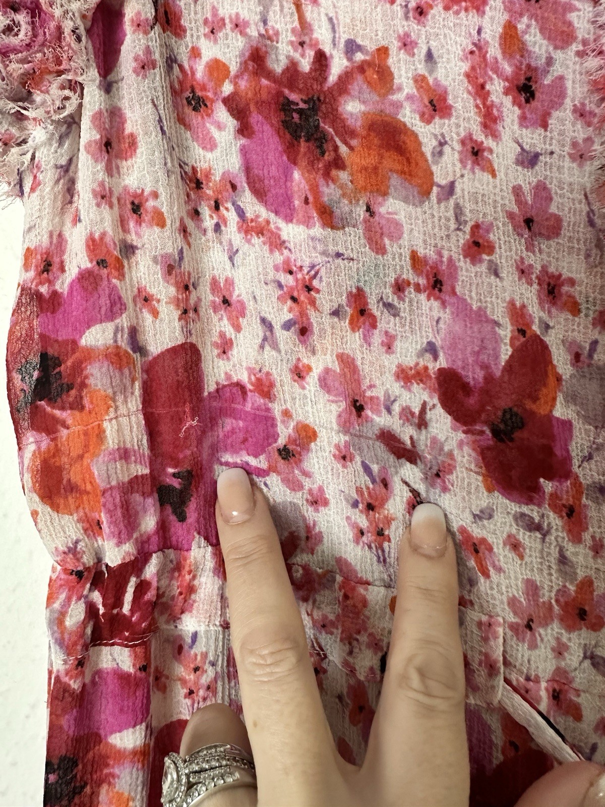 MISA Los Angeles Aurelie Floral Ruffled Maxi Dress Small Hi Lo Luxury Party $450