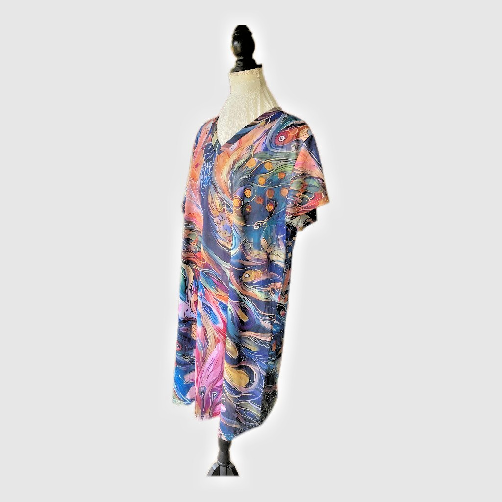 2XL Size 14/16 – Hawaiian Art Masterpiece Dress ✨New
