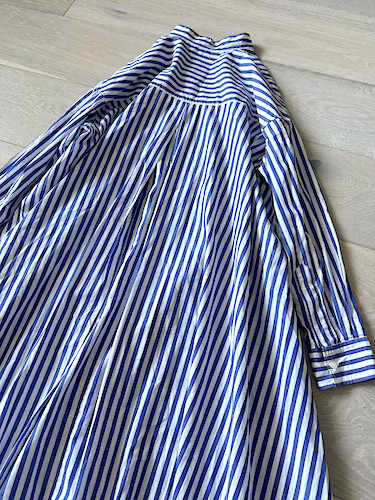 Journal Standard Blue White Striped 100% Cotton Shirt Dress Size M Relaxed Fit