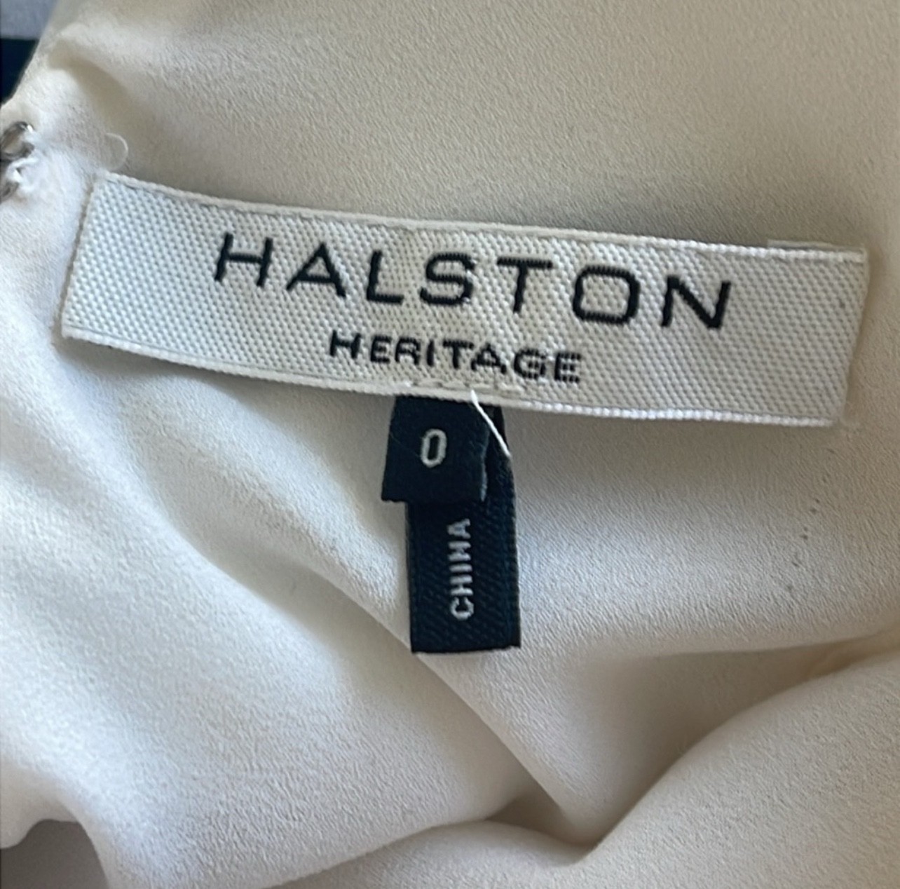 Halston Heritage Ivory Sleeveless A-Line Silk Blend Dress Women’s 0 Cocktail