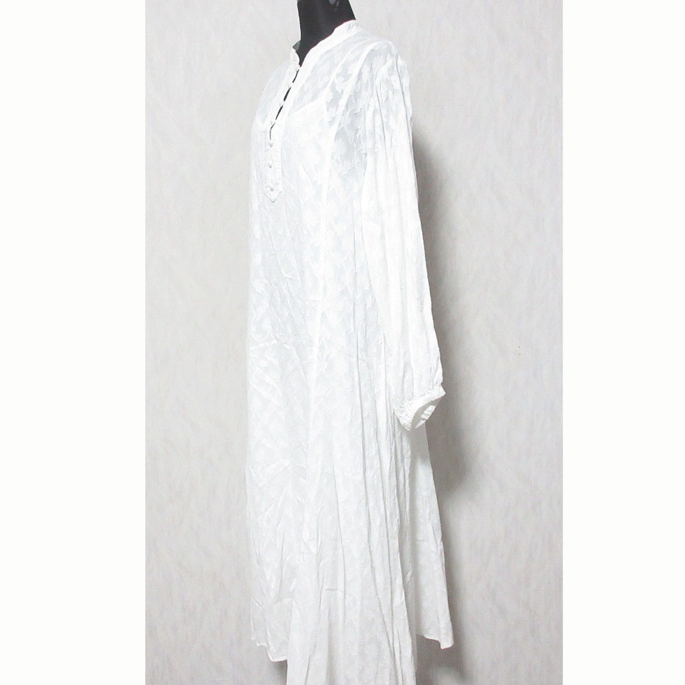 24SS JOURNAL STANDARD Relume Cotton Jacquard Flare Dress F White Women USED