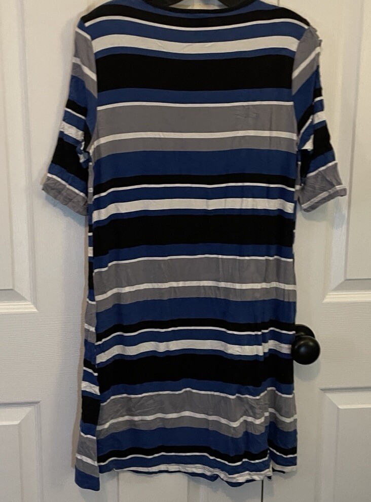 Robert Louis size small dress striped Blue White Black