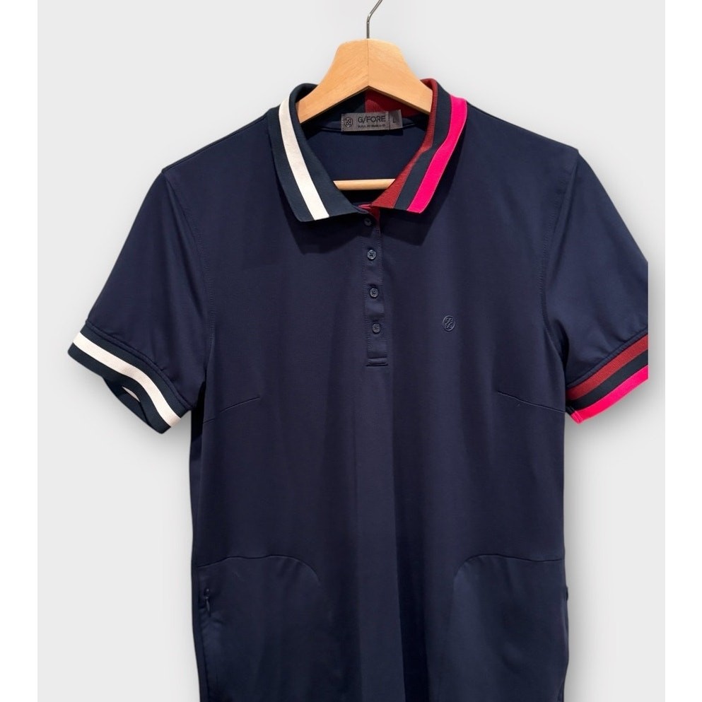 G/Fore Contrast Collar Polo Dress Size Large