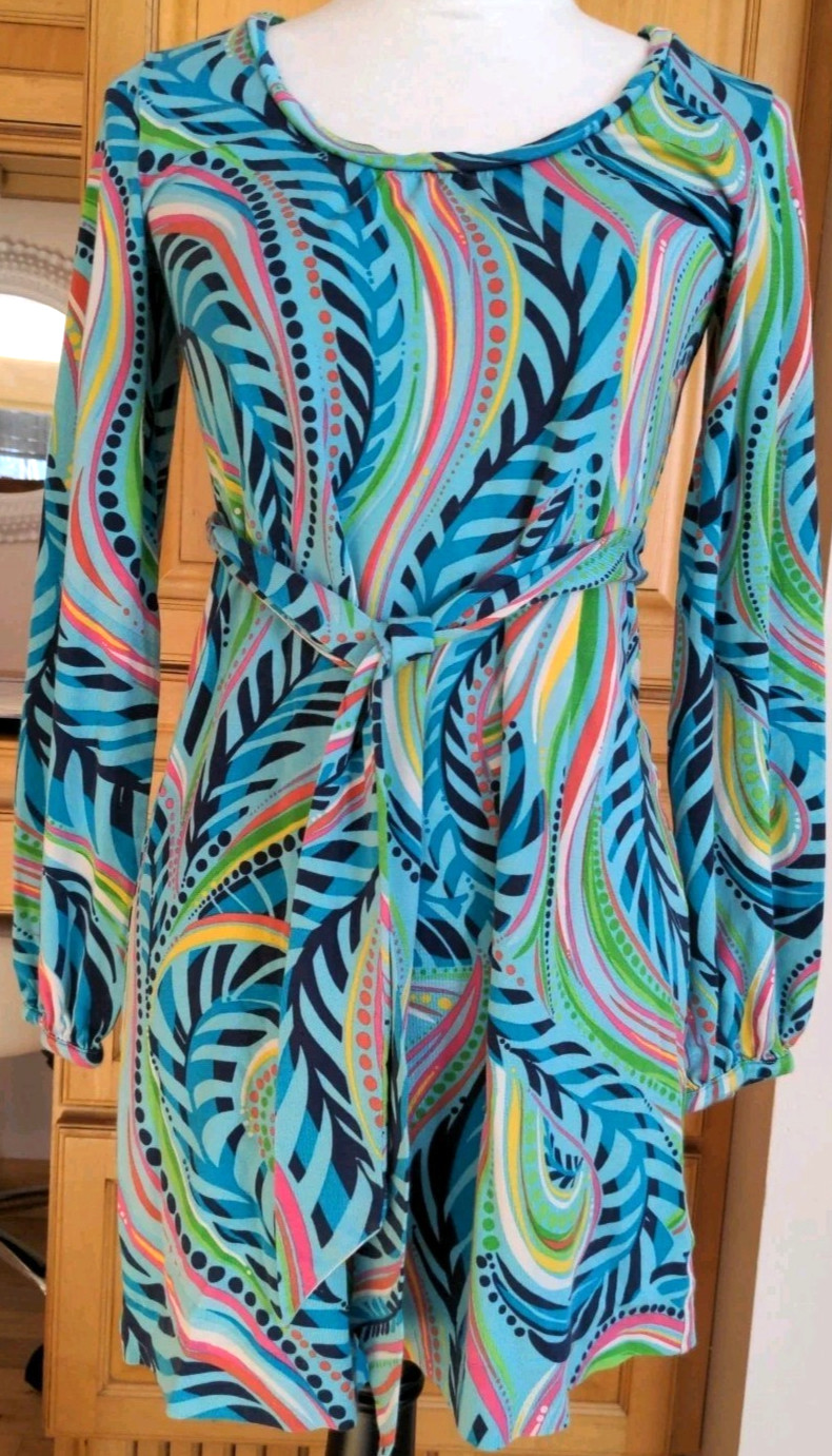 Lilly Pulitzer Multicolor Silk/ Cotton Blend Tunic Dress Tropical Resort XS