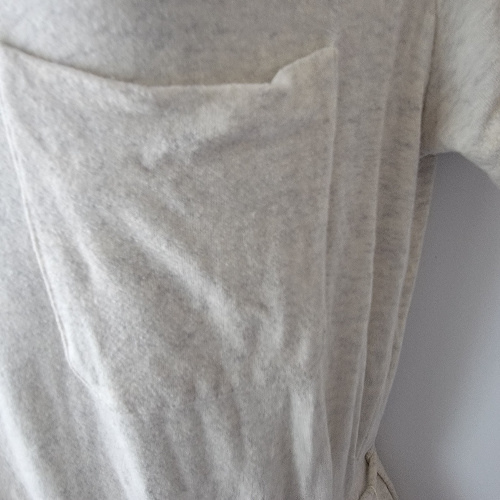 standard james perse Long Pocket Tee Dress size 2 side slit Heather Natural