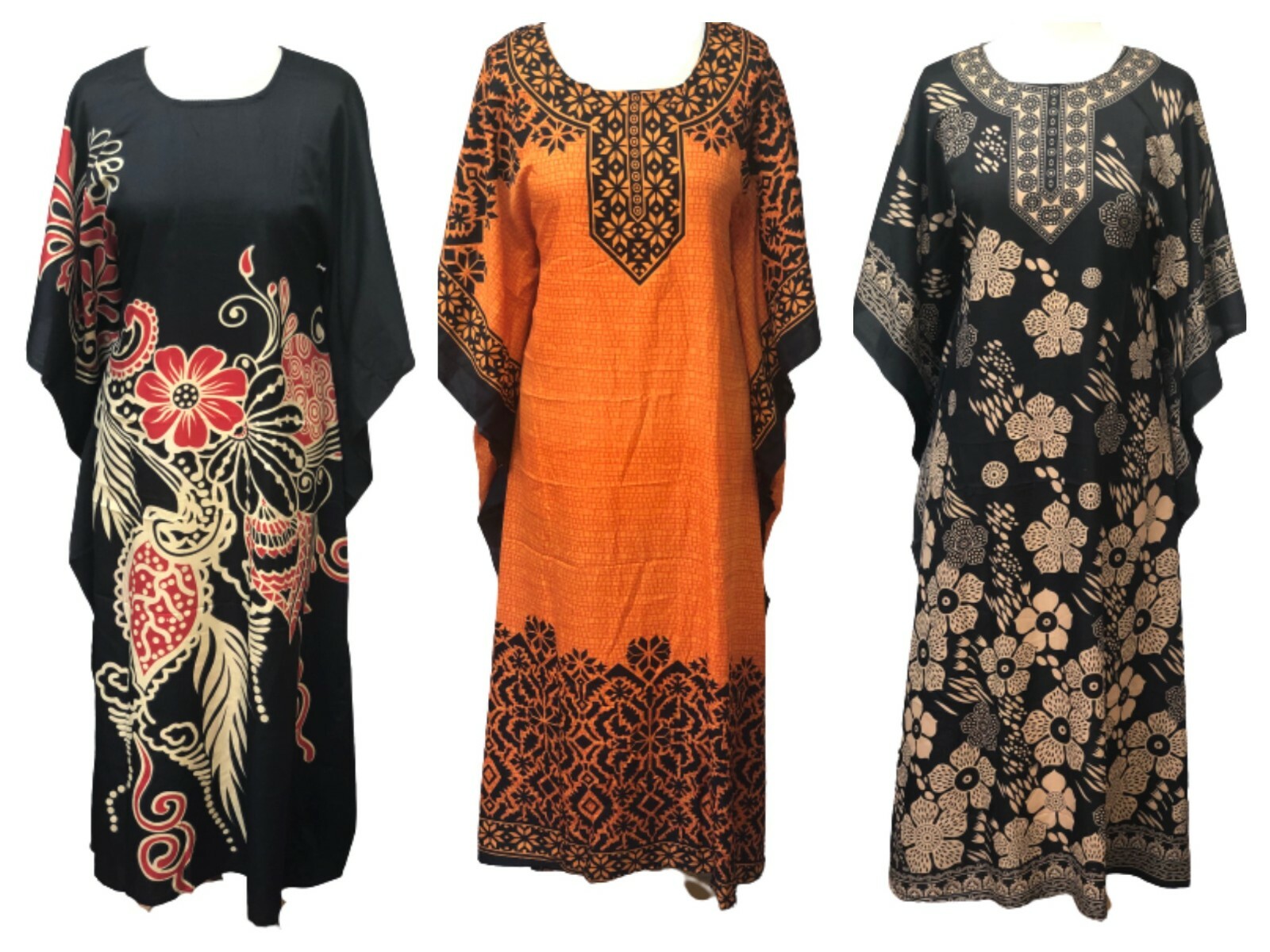 PLUS SIZE KAFTAN TUNIC DRESS PONCHO FREE SIZE FITS 16,18,20,22,24,26