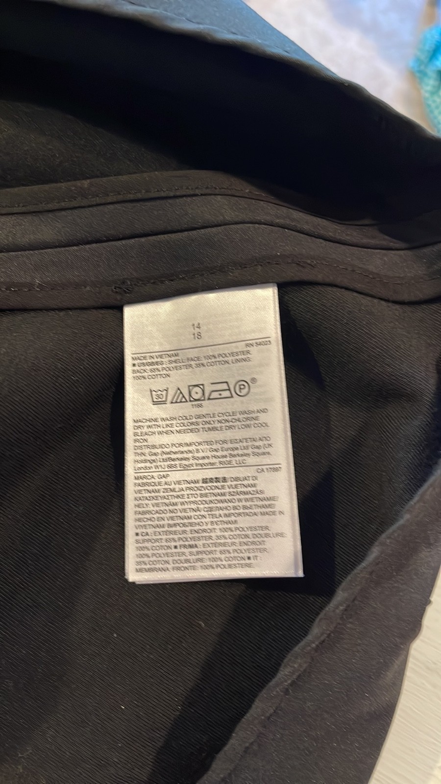 GAP Black Tafetta Dress 14