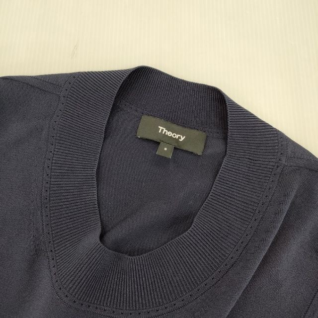 theory Rayon blend sleeveless knit dress HIGH NK DR NEW DRESS UP Navy 6-0621M∞