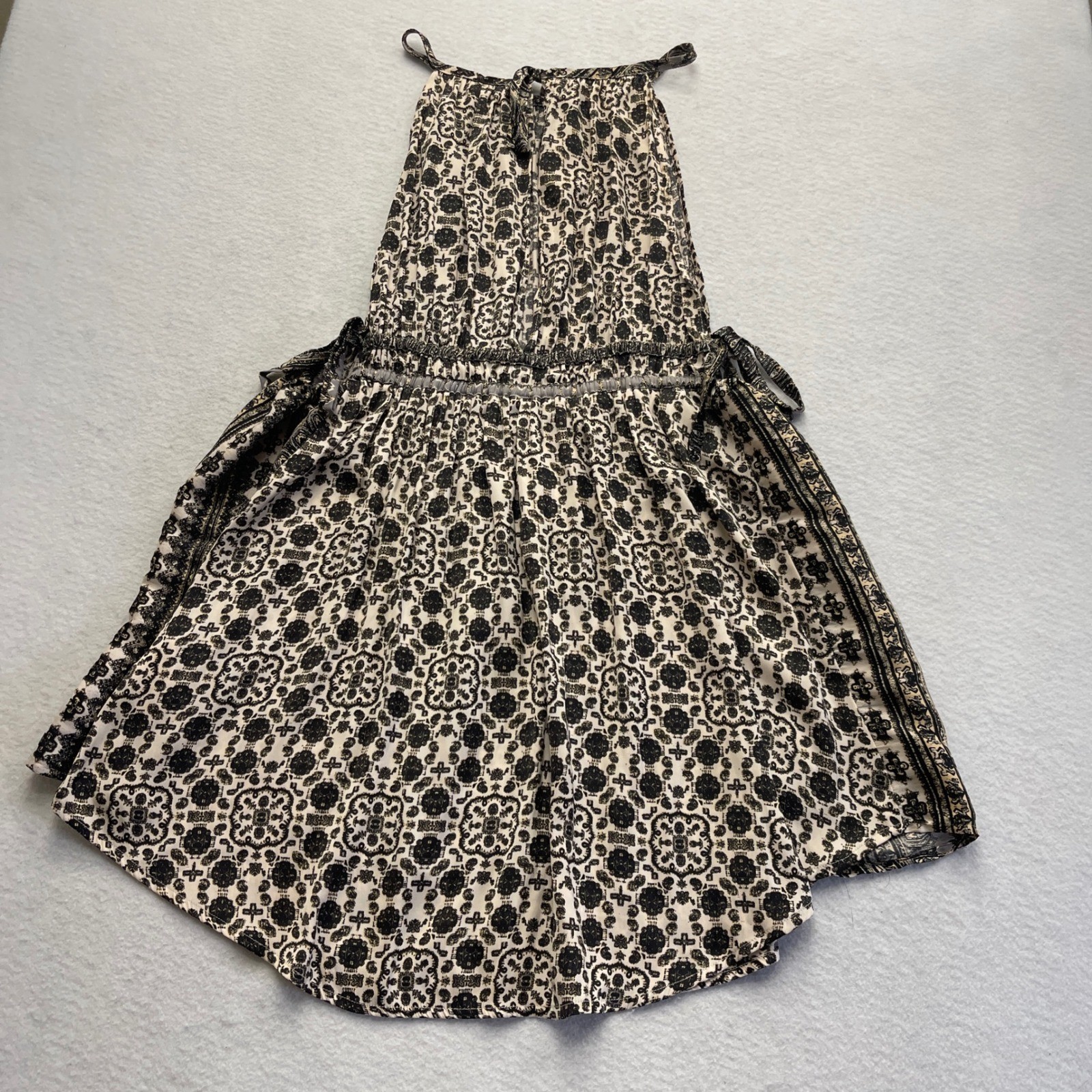Free People Tunic Dress Medium Mid Summers Day Halter Mini Boho Festival Hippie