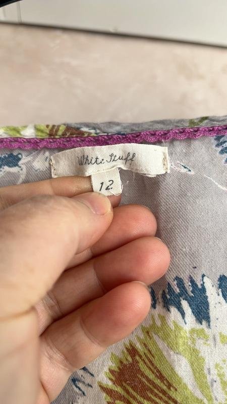 Women white stuff dress grey viscose 40/L/48 #BVEZ
