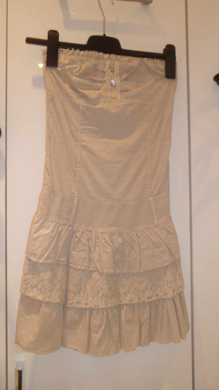 Ladies beige mini dress new, size S