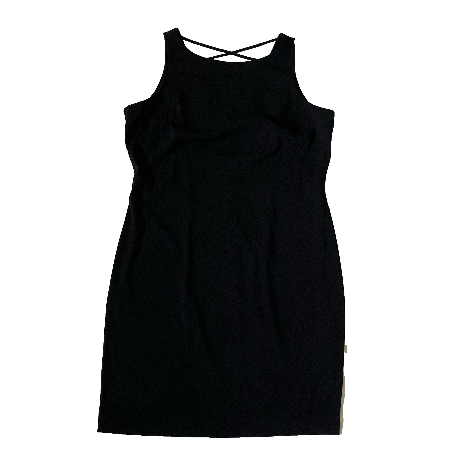 AMANDA SMITH NWT Women Size 12 Black Sleeveless Zip Closure Sheath Dress
