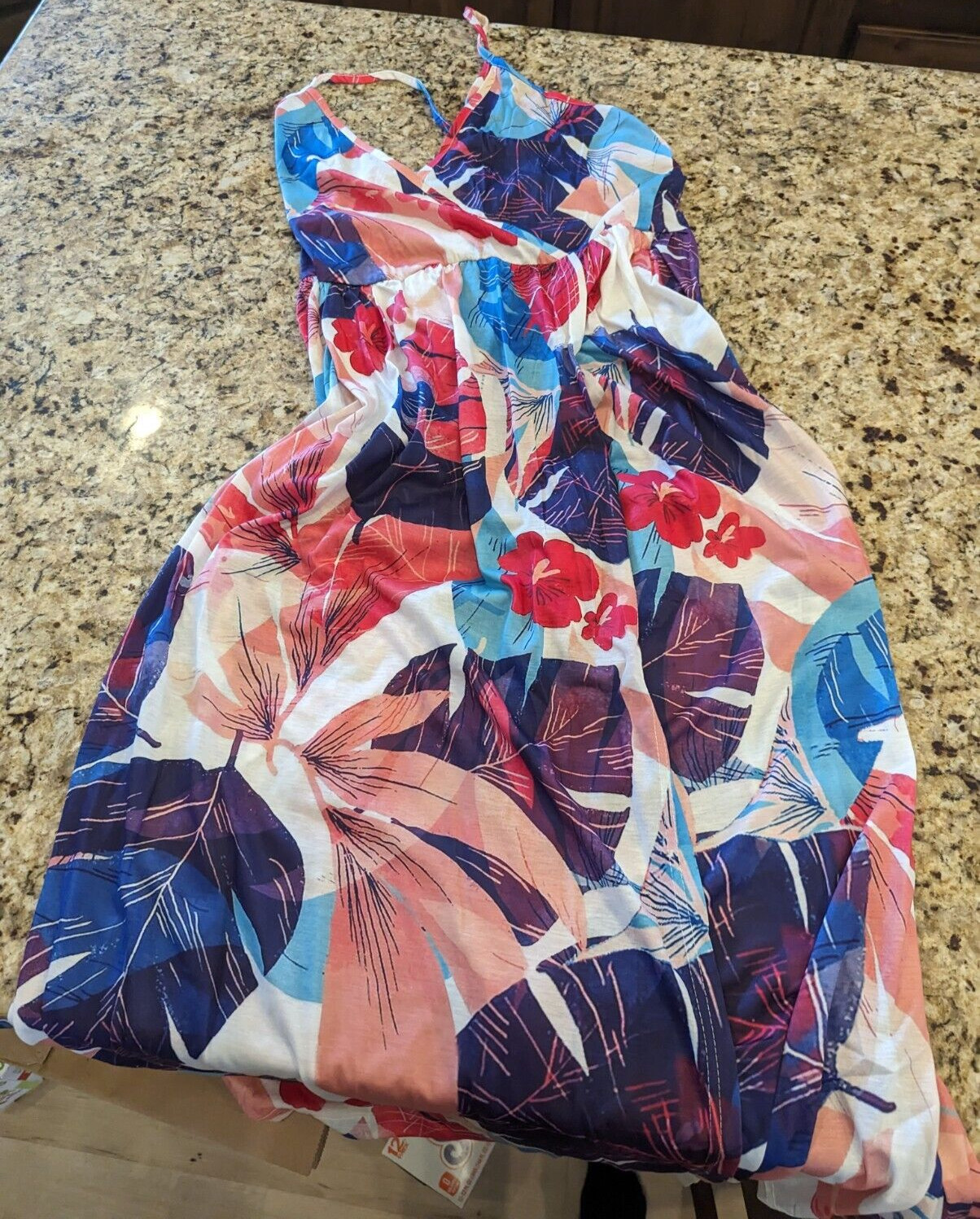 Women’s Cami Dress sleeveless straps Multicolor size XL