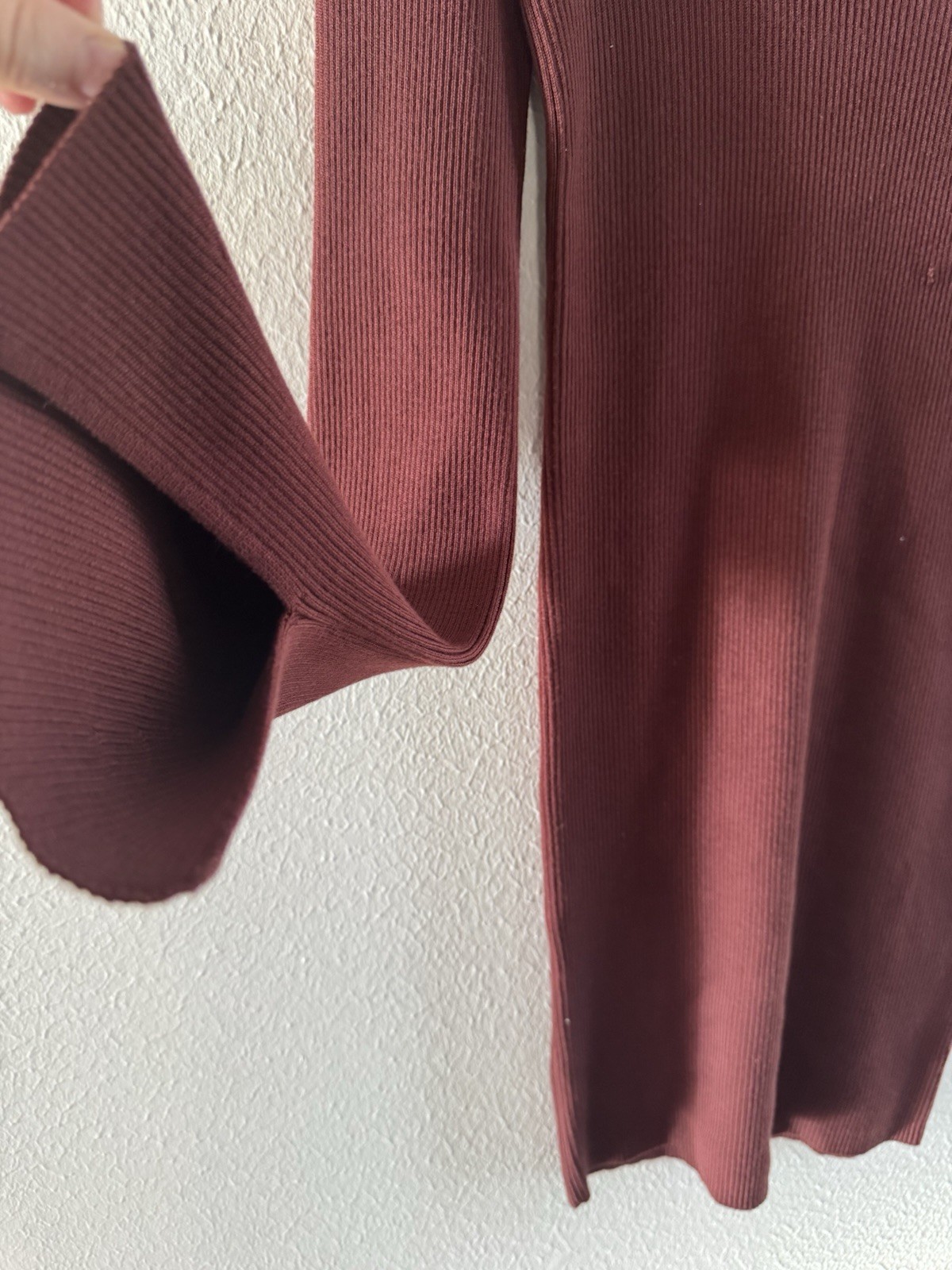 NWT Womens Elegant Gianni Bini Ribbed Sweater Dress winter spring XL maroon