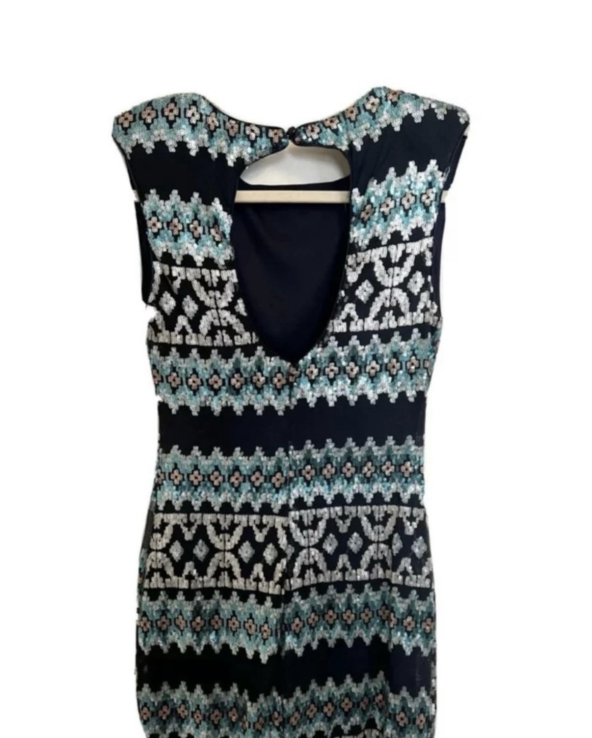 Navy Blue Sequin Dress
