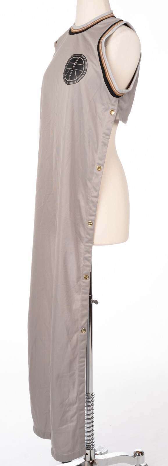 ASTRID ANDERSON Gray Lightweight Slim Fit Open Back Long Tank Dress S NWT